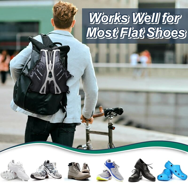 الحافظة لحمل الأحذية على حقيبة ، حامل أحذية لحقيبة الظهر ، مقاطع الأحذية