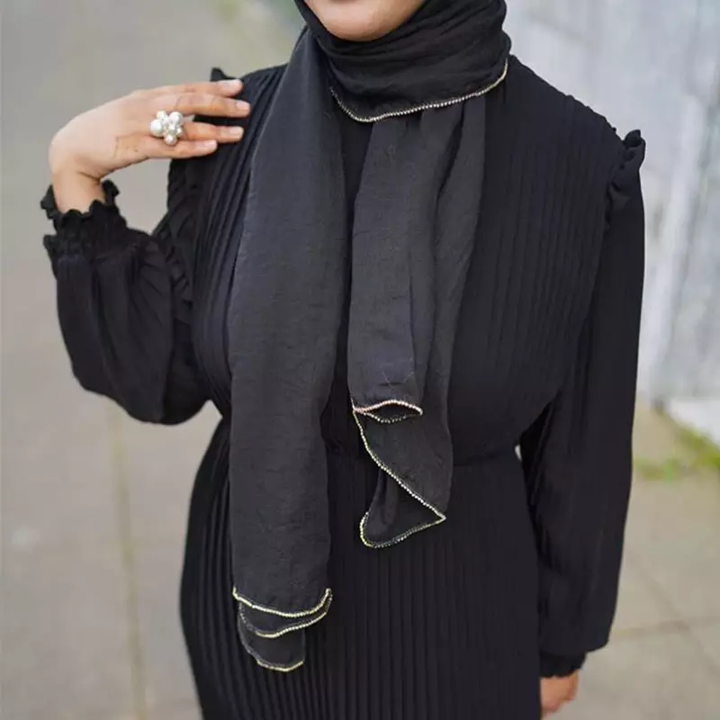وشاح حجاب فوال ناعم للنساء المسلمات ، وشاح جانبي من كيم ، شالات ولف نسائي ، هولندا والعرب ، 180 × 80 سم