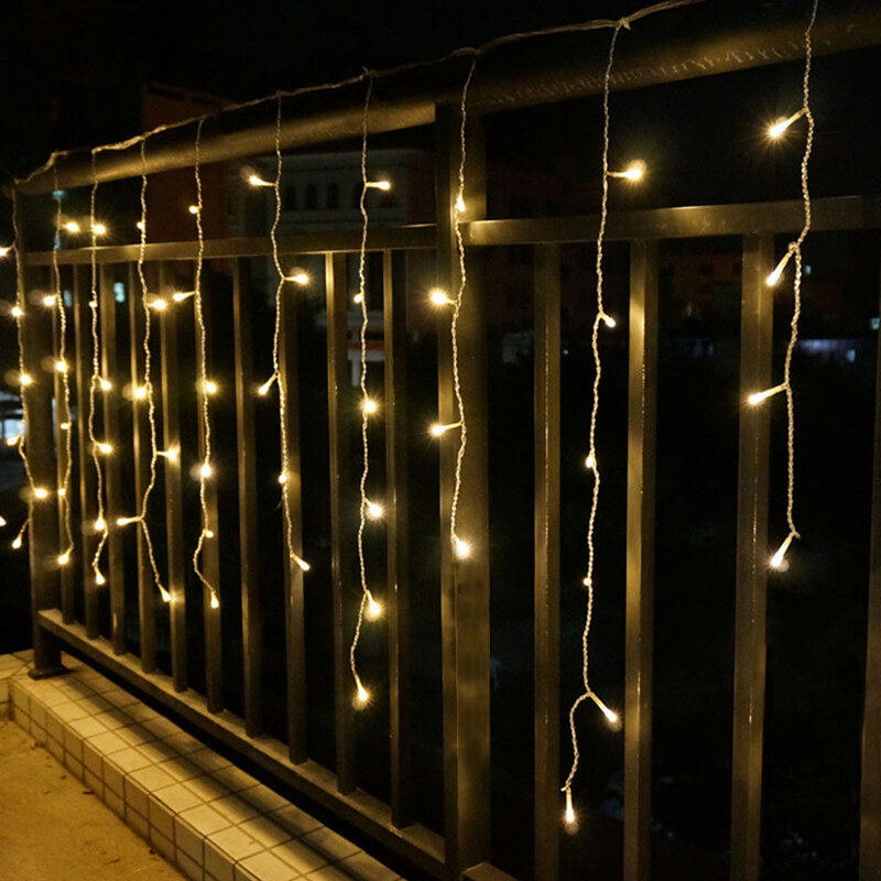 5 متر تدلى عيد الميلاد الإضاءة LED جليد الجنية الستار جليد ضوء شلال البيت السنة الجديدة هالوين حديقة شرفة الديكور