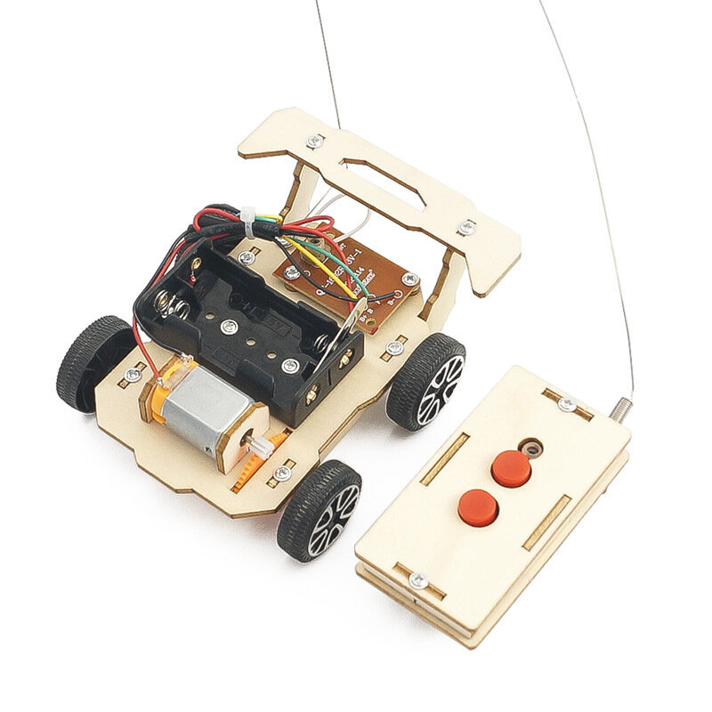 لتقوم بها بنفسك اللاسلكية عن بعد سيارة الجذعية اللعب التكنولوجيا العلوم التجريبية مجموعة أدوات تعلم ألعاب تعليمية خشبية اللغز للأطفال
