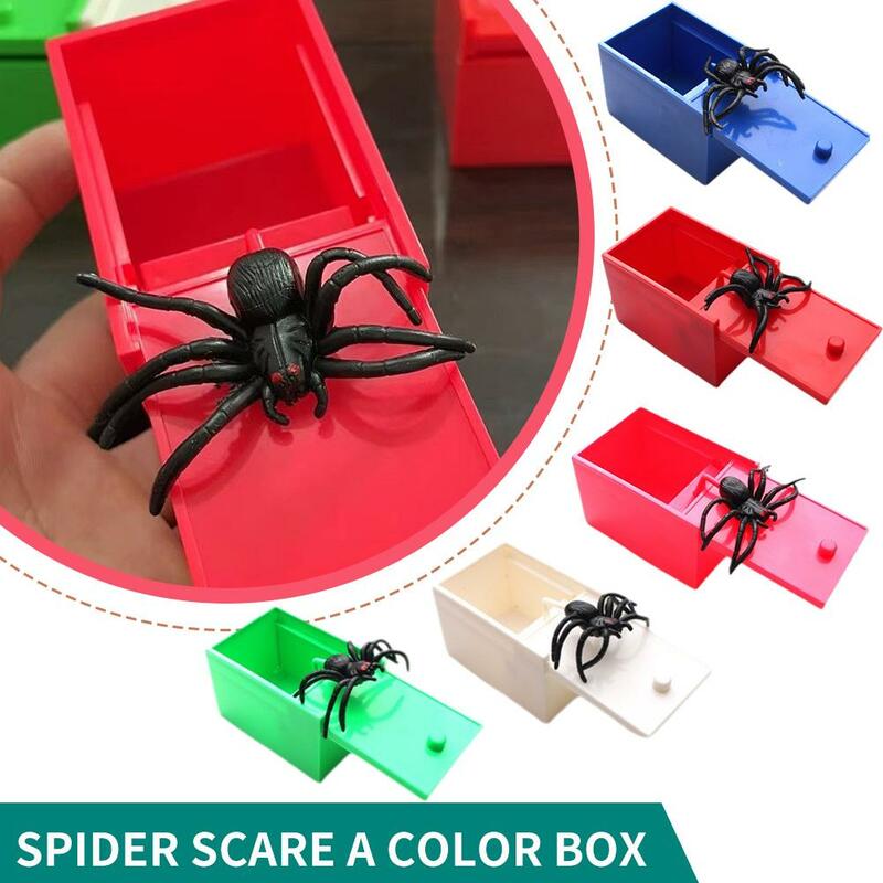 صندوق ألوان العنكبوت المطاطي للأطفال ، لعبة الإبهام الصعبة ، العنكبوت الإبداعي ، عيد الهالويين ، المنزل ، المكتب المرح ، هدية مخيفة
