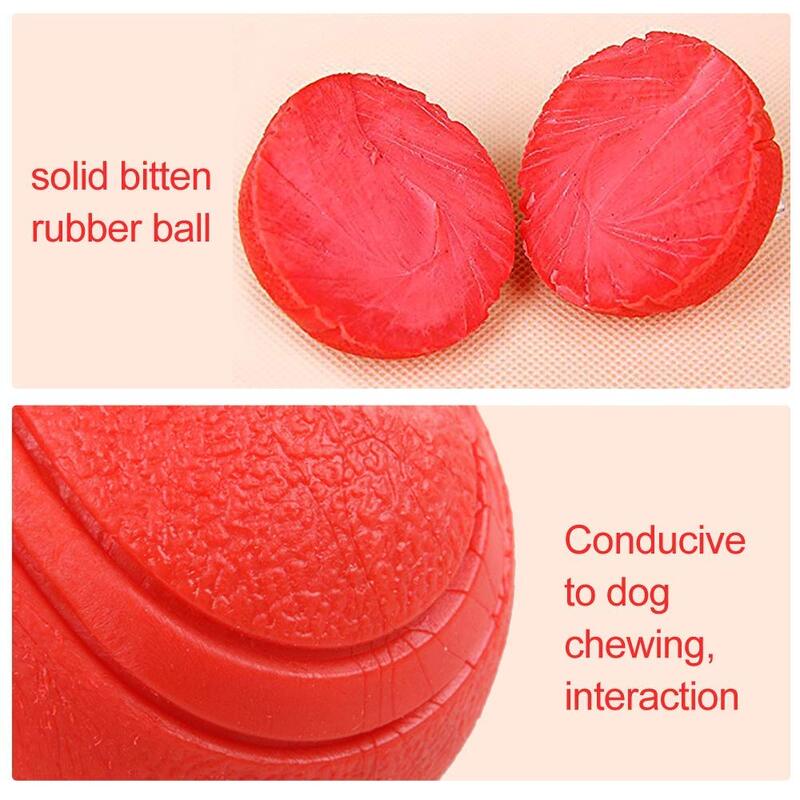 هوبيت دمية على شكل كلب المطاط الكرة لدغة مقاومة الكرة لعبة للكلاب جرو تيدي بيتبول اللون الأحمر الصلبة الكرة S-XL مستلزمات الحيوانات الأليفة