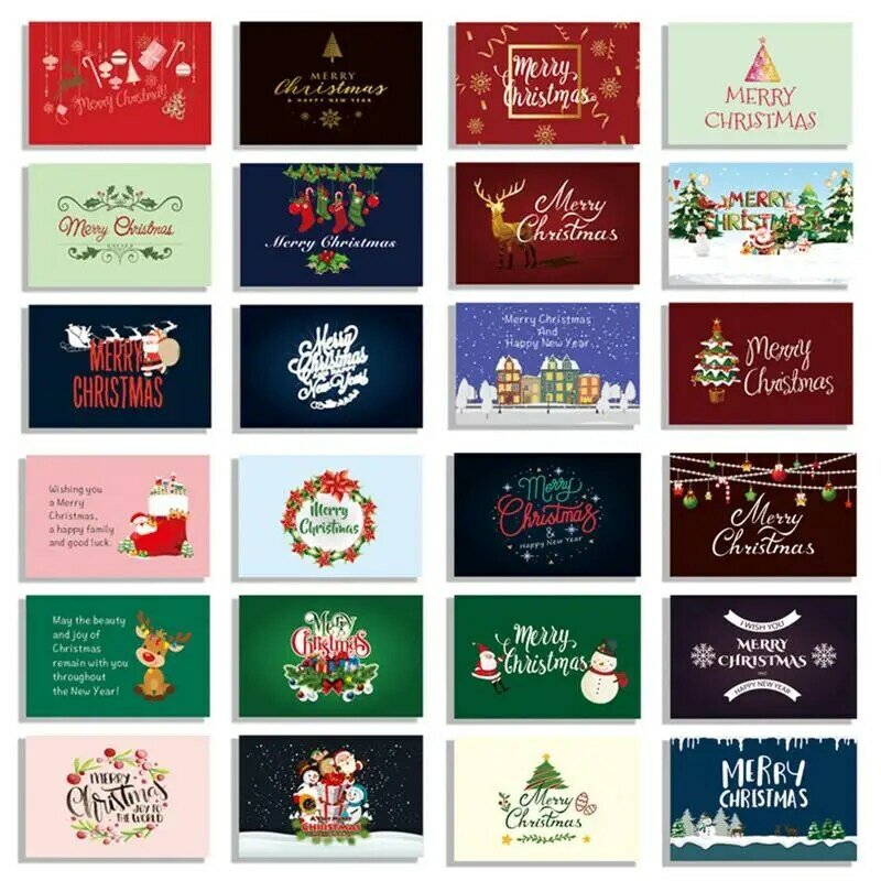 بطاقات عيد الميلاد بطاقات عيد الميلاد مع المغلفات والملصقات 24 تصاميم بطاقات عطلة مع المغلفات ملصقات تشكيلة بالجملة ل