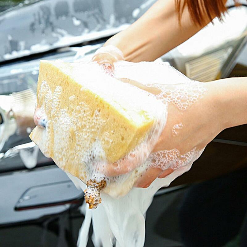 إسفنجة غسيل فائقة الامتصاص امتصاص الماء قوية قابلة لإعادة الاستخدام لتنظيف السيارة إسفنجة مستطيلة خفيفة الوزن على شكل قرص العسل للسيارة