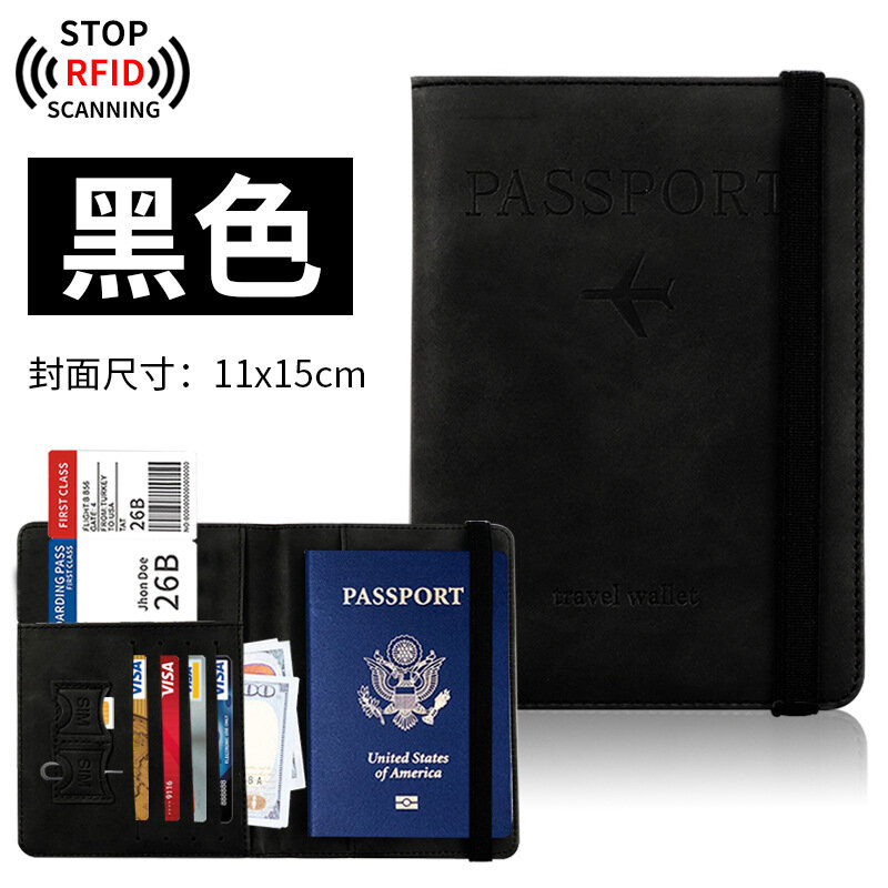 عبر الحدود بقعة ساخنة تتفاعل جواز سفر حقيبة محفظة سفر متعددة الوظائف يمكن وضع بطاقة SIM معرف حقيبة جلدية حامل جواز سفر