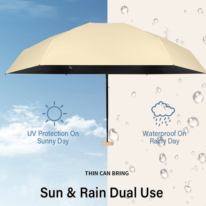 جيب المظلات مكافحة الأشعة فوق البنفسجية شمسية صغيرة ستة قابلة للطي المظلة مشمس المطر الصغيرة النساء حماية الشمس باراغواي المحمولة للسفر