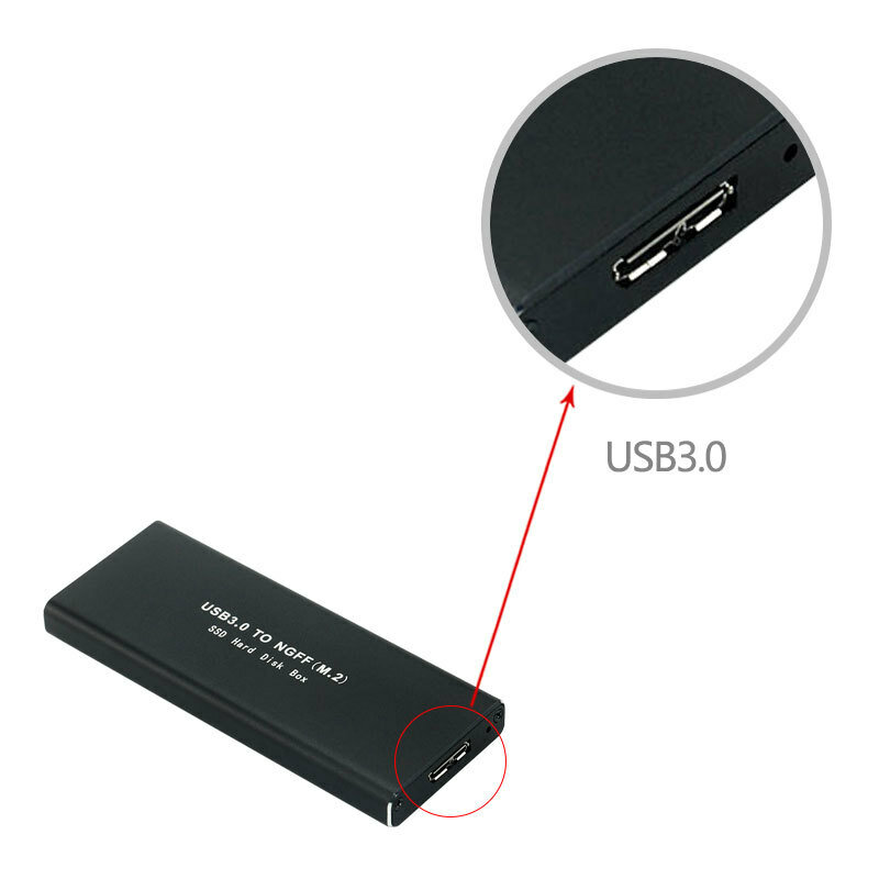 NGFF قرص صلب خارجي M.2 الحالة الصلبة 5GBPS SSD تبريد حافظة معدنية USB3.0 PC ل 2230/2242/2260/2280 قالب أقراص صلبة المحمول