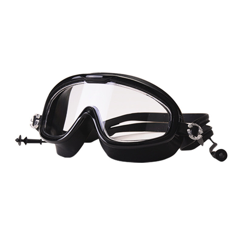 كبيرة الإطار الراقية نظارات السباحة مقاوم للماء مكافحة الضباب HD المهنية الرجال والنساء إطار كبير نظارات السباحة