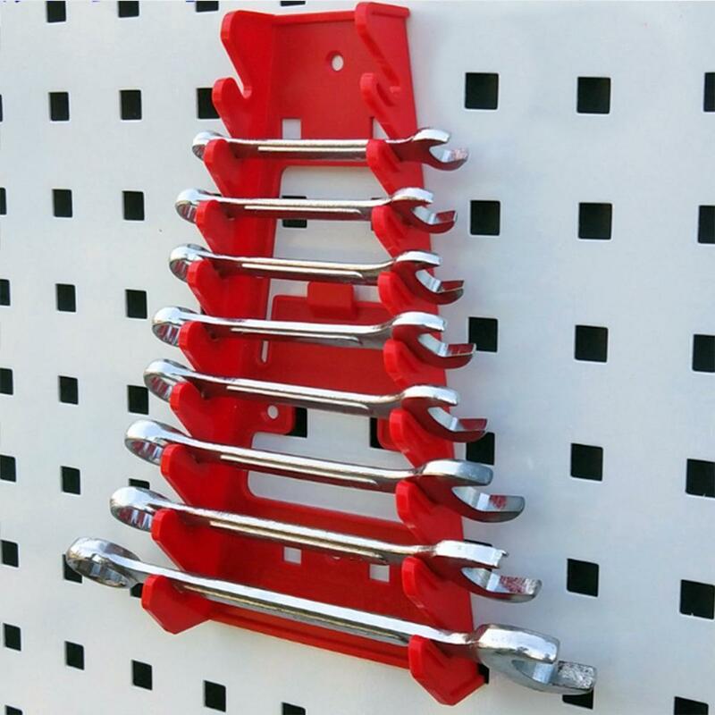 Plastic Wrench Rack Organizer Tool Holder Spanner Sorter Holder Wall Mounted Tray Rack Storage Organizer Household Socket Tool