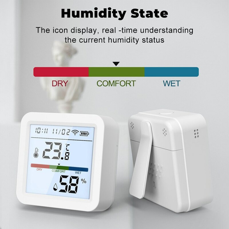 تويا جديد واي فاي واي فاي ذكي الحياة الخلفية مقياس الحرارة الاستشعار دعم اليكسا جوجل مساعد المنزل