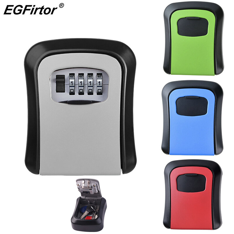 EGFirtor الذكية رمز كلمة السر مفتاح اقفال الصناديق مفتاح تخزين الحائط خزانة بمفتاح مقاوم للماء في الهواء الطلق Keybox 4 أرقام كلمات المرور