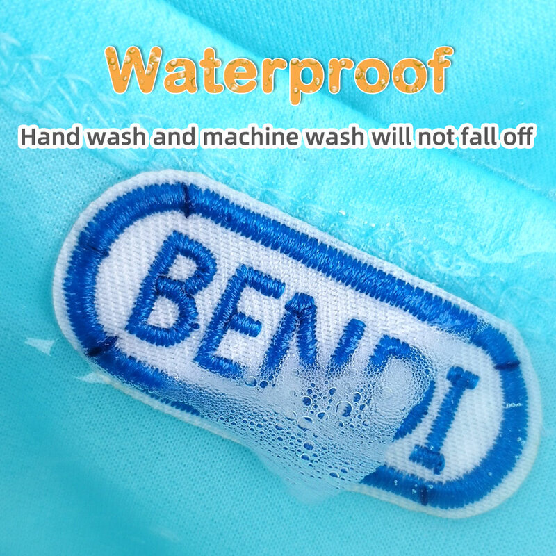 مخصص الحرارية التطريز الحديد اسم العلامة ملصق شخصية قابل للغسل الخياطة ملابس الأطفال ملصقات الملابس Babysuit تسميات