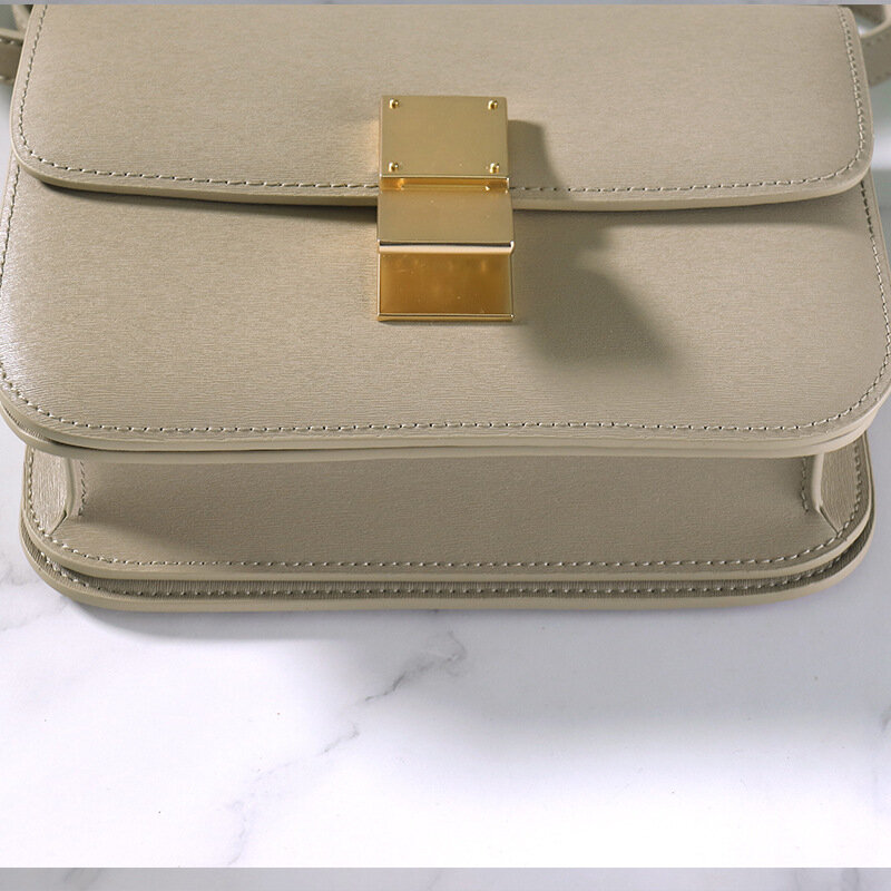الفاخرة مصمم توفو حقائب عالية الجودة Smnall صندوق مربع حقيبة الكتف Crossbody حقيبة الموضة ركاب حقيبة جلد طبيعي المرأة