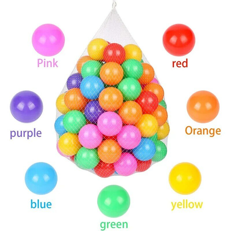 كرة لينة ملونة للرياضة في الهواء الطلق ، 100 قطعة ، ألعاب مضحكة للطفل والطفل ، صديقة للبيئة الإجهاد الهواء