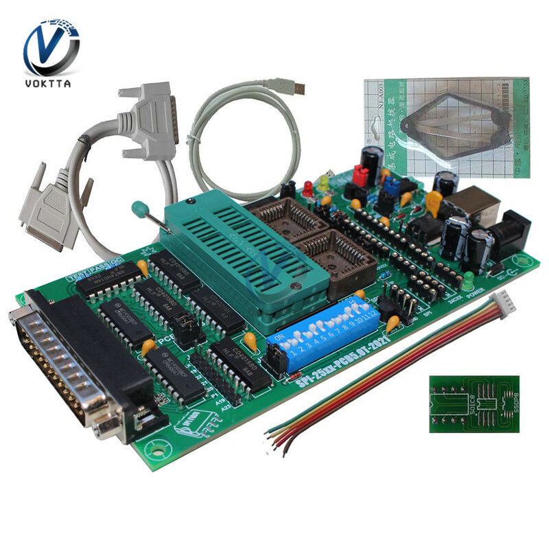 SPI 25xx PCB5.0T-2021 Willem EPROM مبرمج BIOS009 الموافقة المسبقة عن علم دعم 0.98d12 تعزيز كليب PLCC32 + SOIC 8 دبوس محول