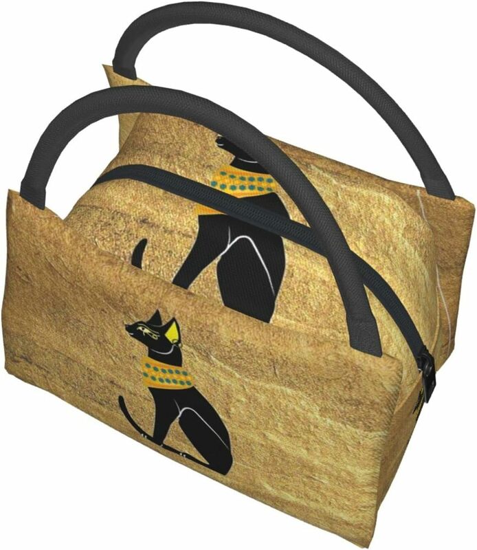 صندوق الغداء المصري القديم أكياس نزهة للرجال والنساء ، معزول ، المحمولة ، ديكور الحاويات ، حقيبة وجبة ، حمل ، العمل