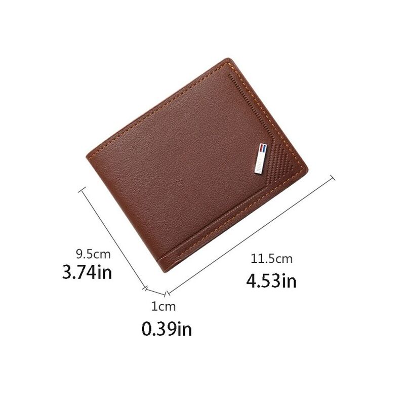 متعددة موقف بولي Leather محفظة جلدية قصيرة للرجال ، رقيقة عملة جيب ، النمط الكوري ، متعددة الوظائف ، محفظة الذكور ، التسوق