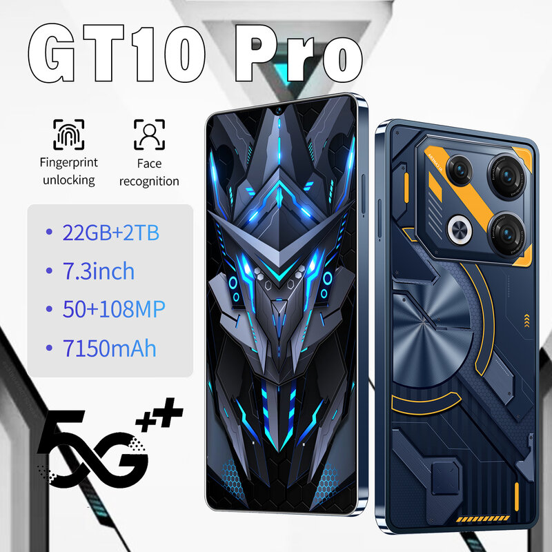 هاتف ذكي GT10 Pro إصدار عالمي ، هاتف محمول ، هاتف خلوي ، NFC ، سنابدراجون 8 ، Gen3 ، أندرويد 13 ، 50 + ، من فضلك ، "، 22 جيجابايت ، 2 ive ، 4G ، 5G ، الأصلي
