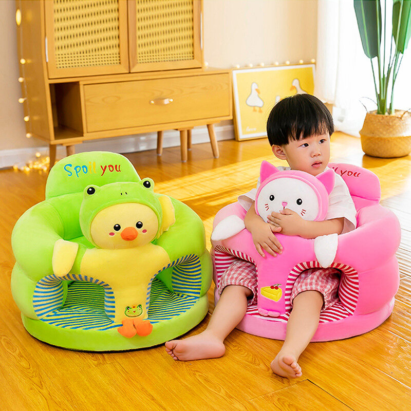 طفل يجلس غطاء مقعد لطيف الحيوان على شكل أفخم أريكة حالة الرضع التعلم دعم مقعد وسادة