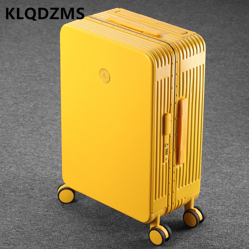 KLQDZMS 20"24"26"29 Inch Men and Women New Boarding Trolley Luggage High-quality Aluminum Frame Silent Universal Wheel Suitcase