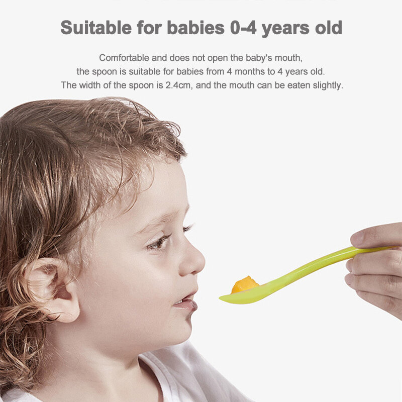 1 قطعة BPA الحرة الطفل التعلم ملعقة الطفل لينة ملعقة سيليكون بلون الرضع التدريب تغذية مغرفة المائدة هدية للأطفال