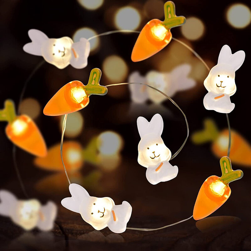 أضواء سلسلة جزر وأرانب LED ، مصباح زخرفي ، ضوء خرافي ، هدايا عيد الفصح السعيدة لتزيين عيد الفصح ، 2 متر