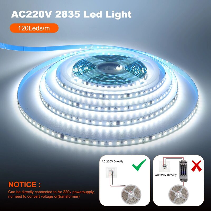 شريط لاصق LED شريط ضوئي مقاوم للماء شريط قابل للقطع ، طبيعي ، أبيض دافئ ، 7.5 ، V ، SMD2835 ، المصابيح ، M IC ، IP44 ، 5 م ، 10 م ، 20 م ، 50 م