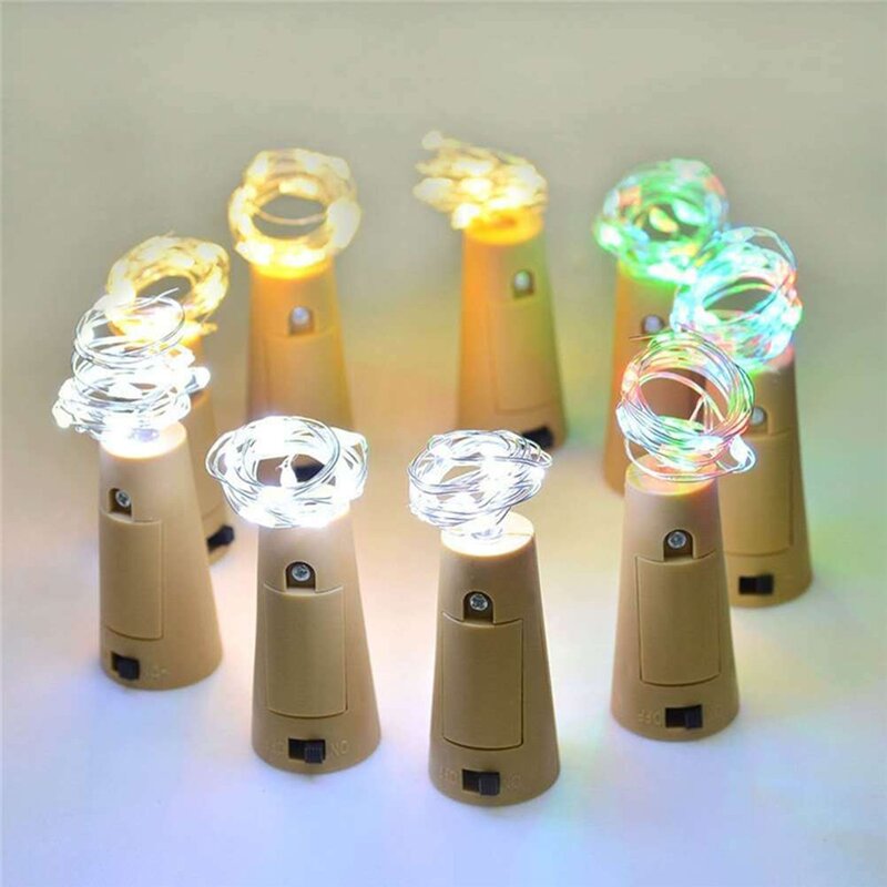 سلسلة أضواء على شكل زجاجة النبيذ LED ، ديكور الحفلات ، ديكور عيد الحب ، رومانسي ، 3 أمتار ، 30 مصباح