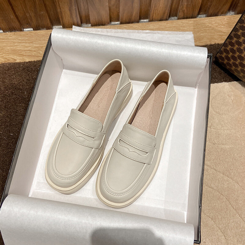Plus Size 43 Casual Loafer Shoes Woman British Style Fashion Loafers Casual Slip on Flats Shoes Female Feetwear Platform Shoes