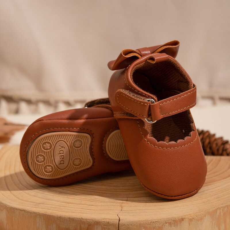 كيدسون-أحذية نعل مطاطي مانعة للإنزلاق للأطفال البنات ، فستان أميرات بعقدة فراشية ، أحذية لحديثي الولادة ، أحذية زفاف للرضع ، مشايات أولى ، أحذية سرير