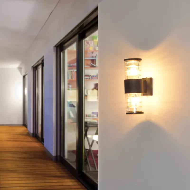 تركيبات الإضاءة الجدار مصباح الاكريليك E27 حتى أسفل أضواء الجدار في الهواء الطلق حديقة شرفة الإضاءة في الهواء الطلق 110 مللي متر Luces ديكور المنزل الخارجي