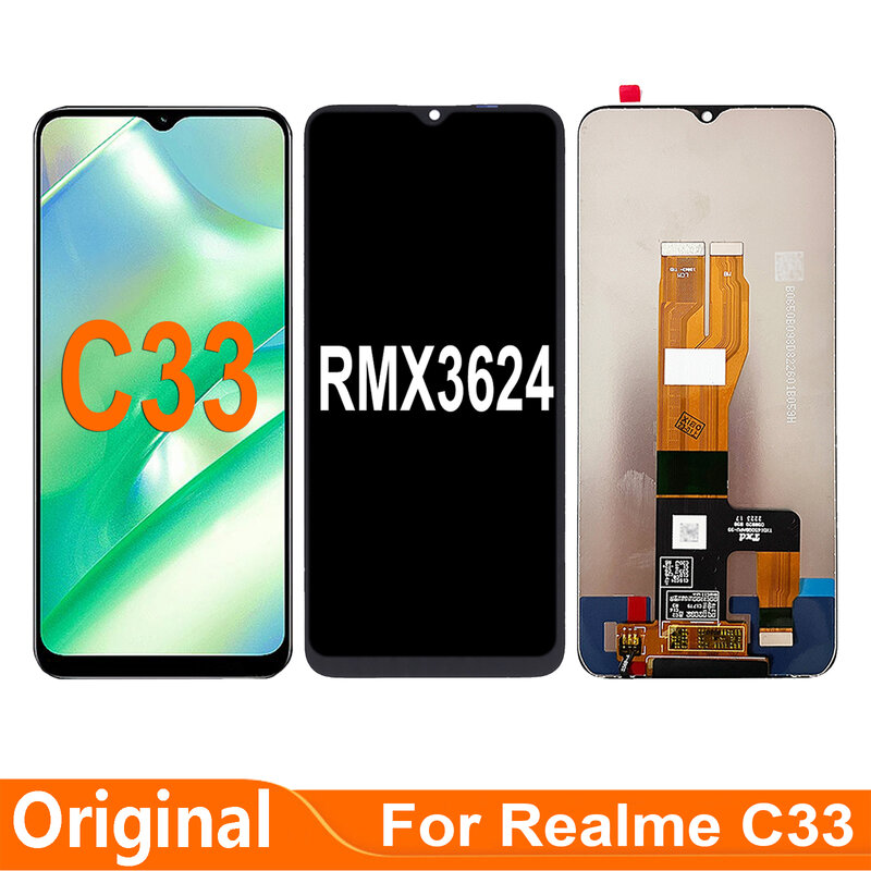 قطع غيار أصلية لـ OPPO Realme C33 RMX3624 شاشة LCD تعمل باللمس