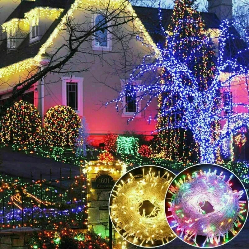 أضواء عيد الميلاد في الهواء الطلق سلسلة ، ضوء LED خرافية للماء ، حفل زفاف ، عطلة عيد الميلاد ، AC V ، 10m ، 20m ، 30m ، 50m ، m
