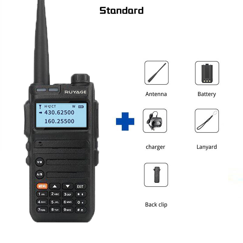 Ruyage UV36 لاسلكي تخاطب هام اتجاهين محطات الراديو طويلة المدى لاسلكي لاسلكي UHF VHF USB نوع C شاحن 5 واط GMRS