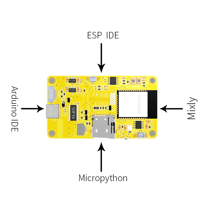 لوحة تطوير LVGL Arduino ESP32 ، واي فاي وبلوتوث ، شاشة عرض ذكية 240x320 ، وحدة TFT LCD مقاس 2.2 بوصة