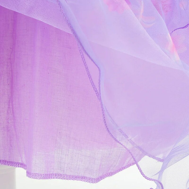 فستان خيالي من encantو Isabela Mardrigal للفتيات ، ثوب كرة زهري ، مكشكش ميرابيل ، تأثيري لحفلة الأميرة ، رداء هالوين ،