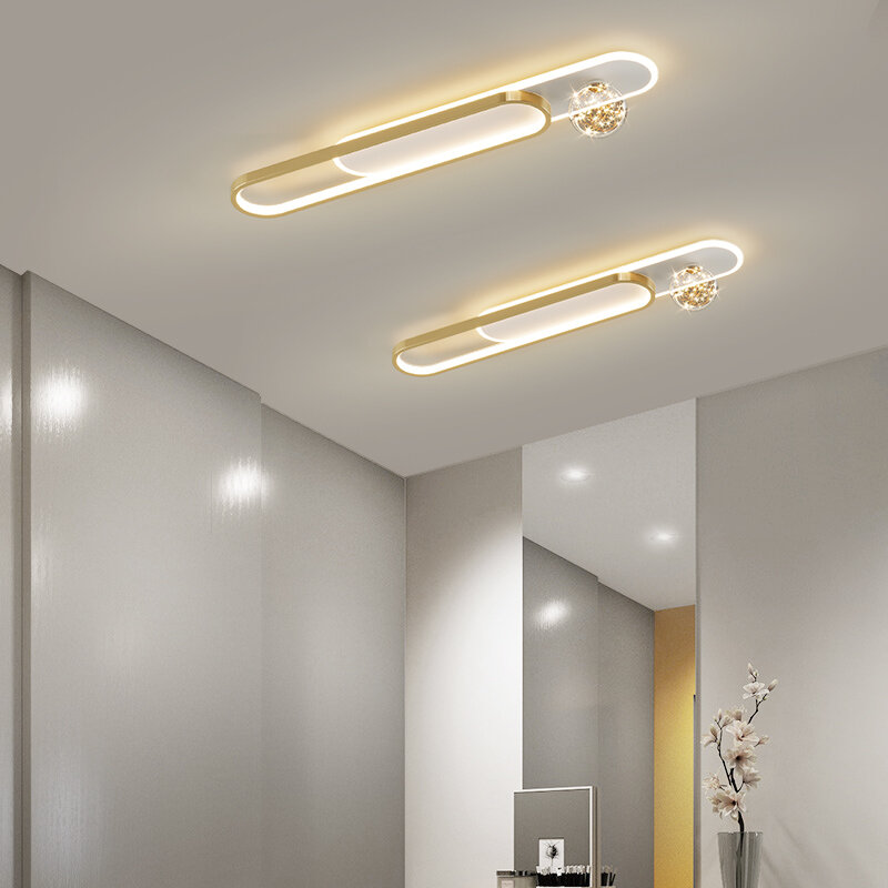 بسيطة LED مستطيلة الثريات الممر الممر شريط طويل مصباح السقف الحديثة غرفة المعيشة مرحاض شرفة ضوء الإضاءة