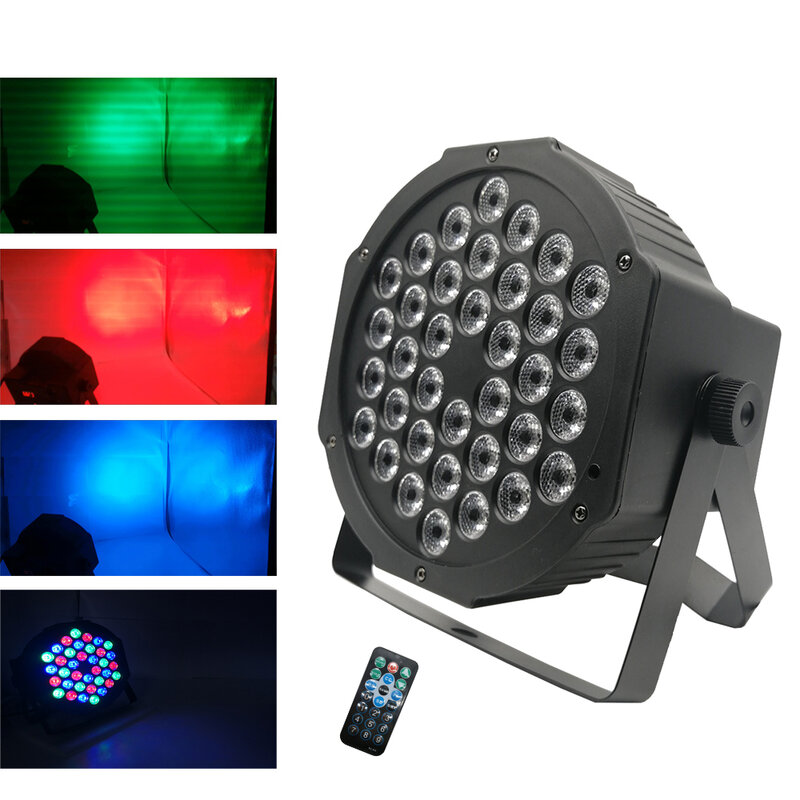 مصباح LED مسطح RGBW 36x3W RGB ، خلط الألوان ، غسيل DJ ، إضاءة المسرح ، إضاءة KTV DJ DMX512 الزخرفية ، التوصيل السريع