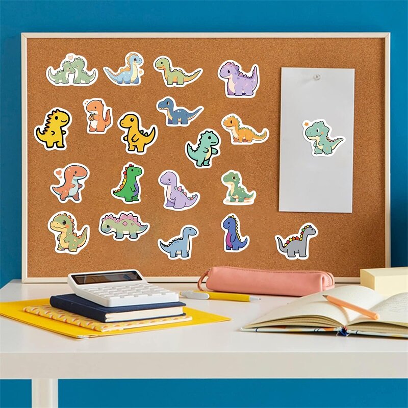 ملصق PVC ديناصور صغير كرتوني ، ديكور جمالي للأطفال ، أدوات مكتبية لحجز القصاصات ، مستلزمات مدرسية للأطفال ، 10 * ، 30 * * ،