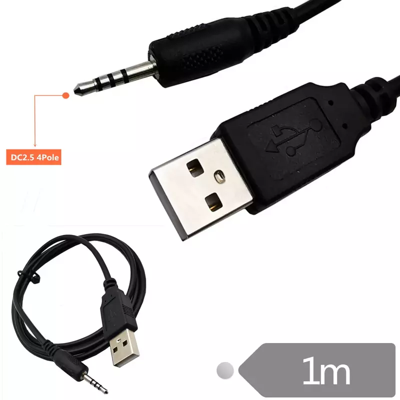 1 قطعة جديد 2.5 مللي متر USB شاحن كابل الطاقة الحبل ل Synchros E40BT/E50BT سماعة J56BT S400BT S700 سهلة الاستخدام دائم CE1789