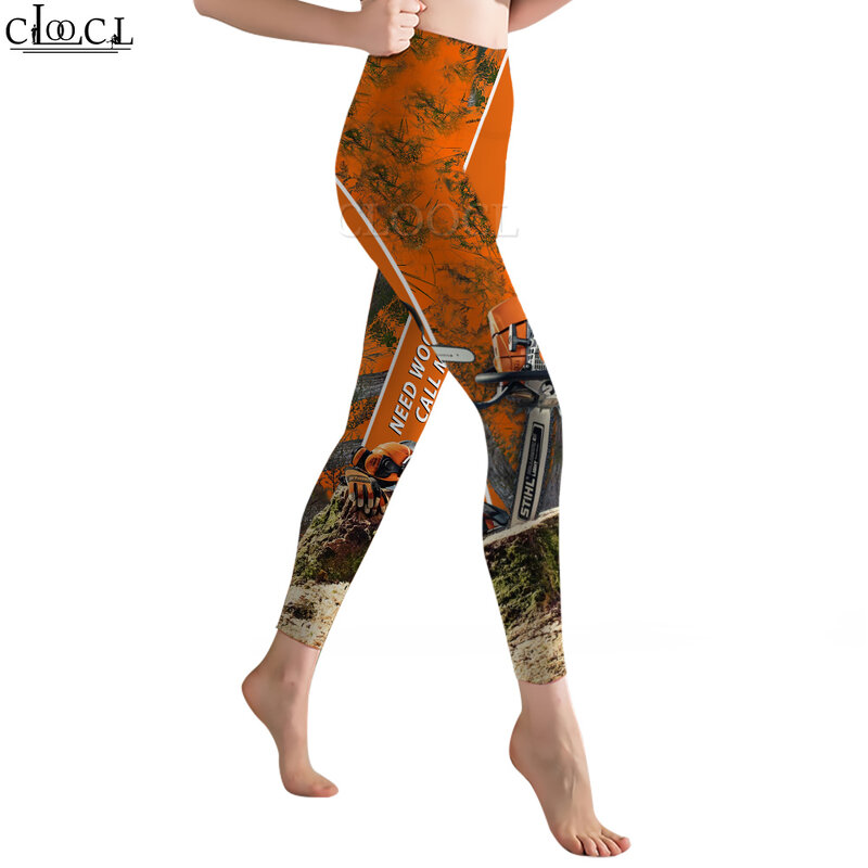 CLOOCL النساء الرياضة اللياقة البدنية طماق الصيد بالمنشار ثلاثية الأبعاد المطبوعة السراويل الرياضية اليوغا ضئيلة الجوارب بنطلون للنساء الملابس