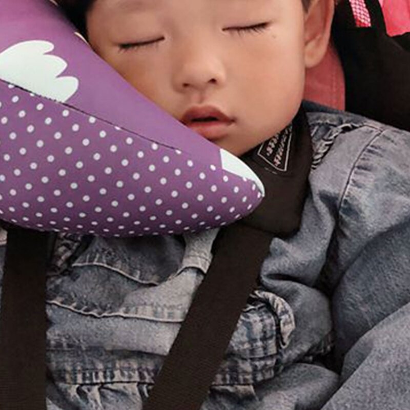 وسادة مسند رأس لدعم رقبة الطفل في السيارة لحزام الأمان ووسادة النوم أثناء السفر