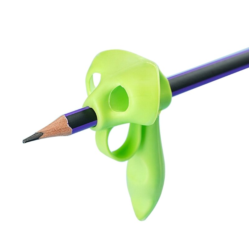 6 قطعة حوامل أقلام رصاص من السيليكون للأطفال الصغار بخط اليد تصحيح الموقف مريح القابضون قلم رصاص عالمي مساعد للكتابة LX9A