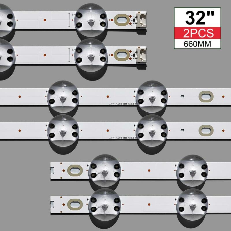 LED الخلفية قطاع ل 32 "V17 32 ART3 2855 ، 8LED ، 660 مللي متر ، 100% الأصلي ، جديد ، 2 قطعة لكل مجموعة