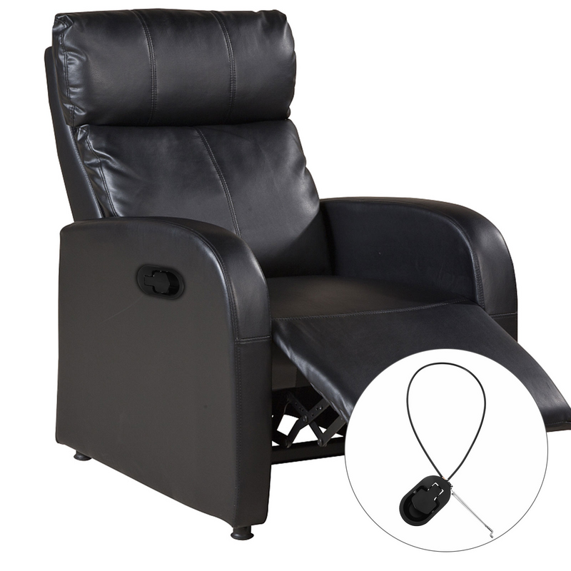 قطع غيار كرسي مقبض بديل للأثاث ، كرسي أسود ، سحب ، أريكة تحرير ، قابلة لإعادة الاستخدام ، متينة