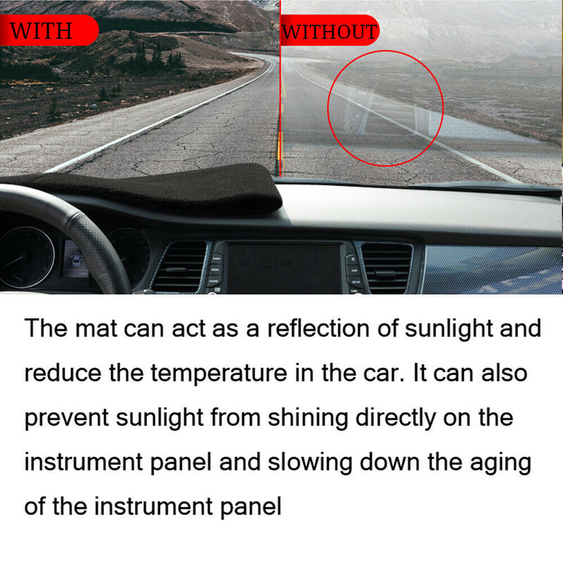 لوحة سيارة داش حصيرة عدم الانزلاق غطاء للشمس الوسادة لتويوتا كورولا 2019-2021