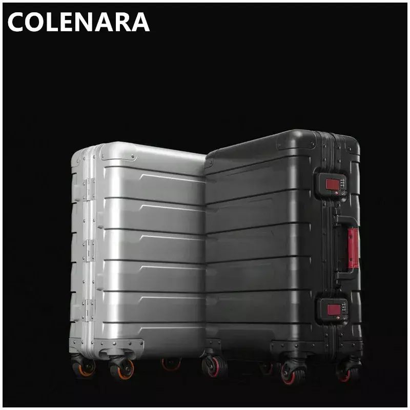 COLENARA-حافظة ترولي مصنوعة من سبائك المغنيسيوم والألومنيوم ، صندوق الصعود للرجال ، حقيبة ظهر متدرجة ، حقيبة عالية الجودة ، مقاس 20 بوصة ، 24 بوصة