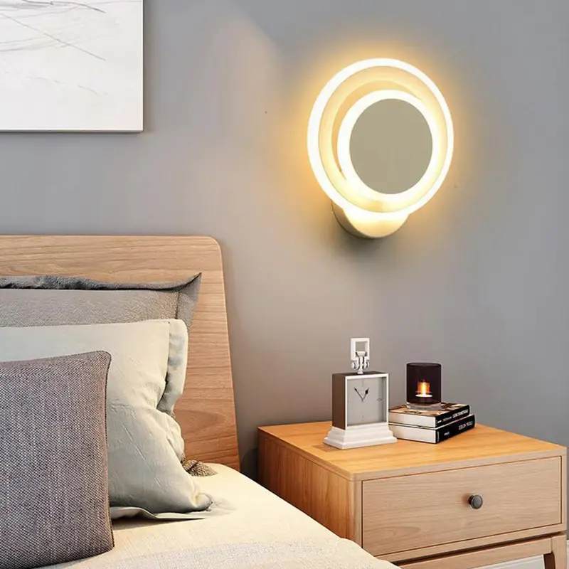 مصباح حائط LED حديث من الأكريليك ، ديكور إبداعي ، غرفة نوم ، جانب السرير ، مصباح ليلي للقراءة ، غرفة معيشة ، دراسة ، ممر ، تركيبات إضاءة