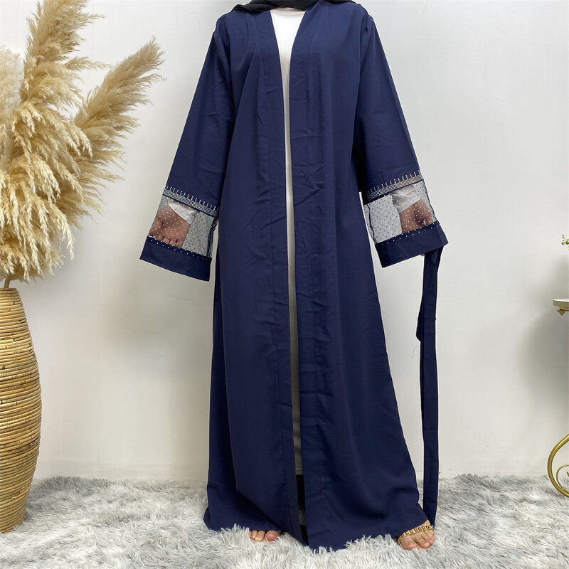 عباية دبي ماسية كيمونو للنساء ، جلابية ، قفطان تركي ، فستان إسلامي ، ثوب حفلة إسلامية ، عيّد رمضان ، كارديجان