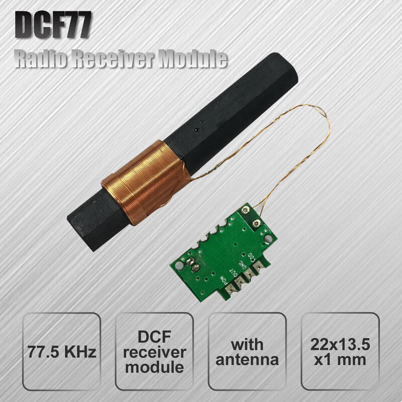 DCF77 استقبال وحدة راديو الوقت وحدة راديو ساعة راديو وحدة هوائي 1.1...3.3 فولت 77.5 كيلو هرتز واحد/مزدوج التردد